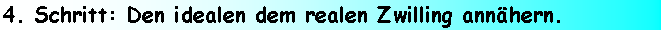 Textfeld: 4. Schritt: Den idealen dem realen Zwilling annhern.