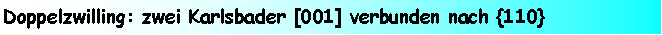 Textfeld: Doppelzwilling: zwei Karlsbader [001] verbunden nach {110}